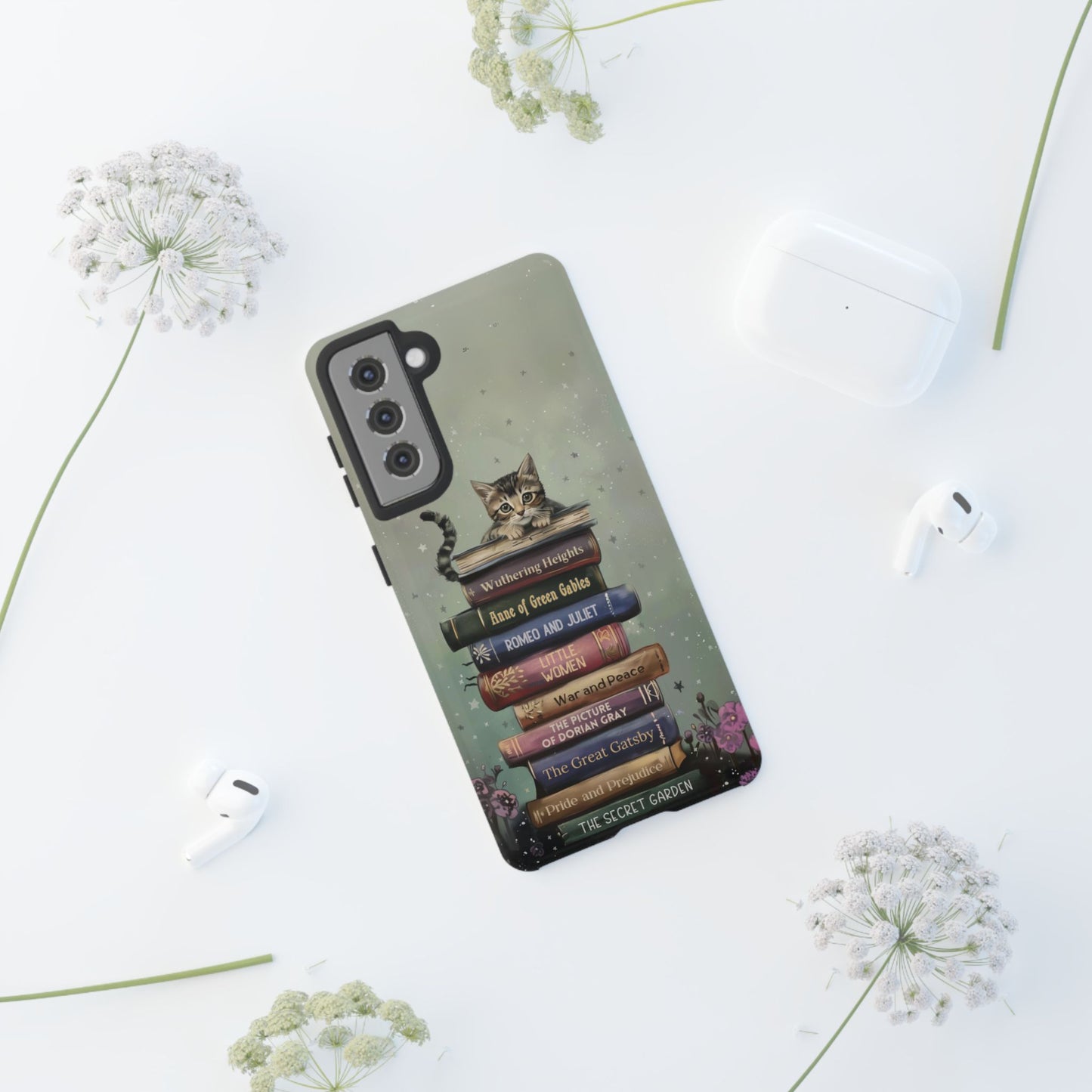 Kitten Chronicles - Personalized Favorite Book Phone Case with Custom Bookshelf