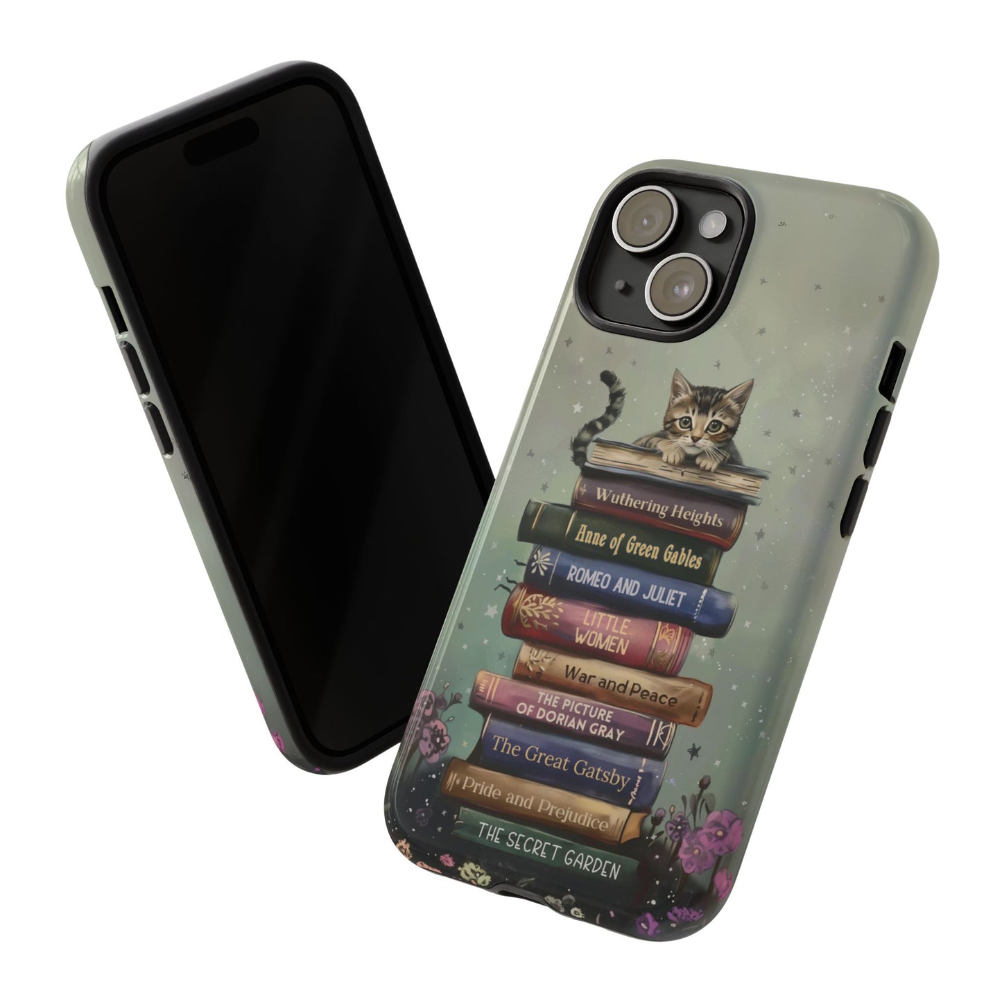 Kitten Chronicles - Personalized Favorite Book Phone Case with Custom Bookshelf