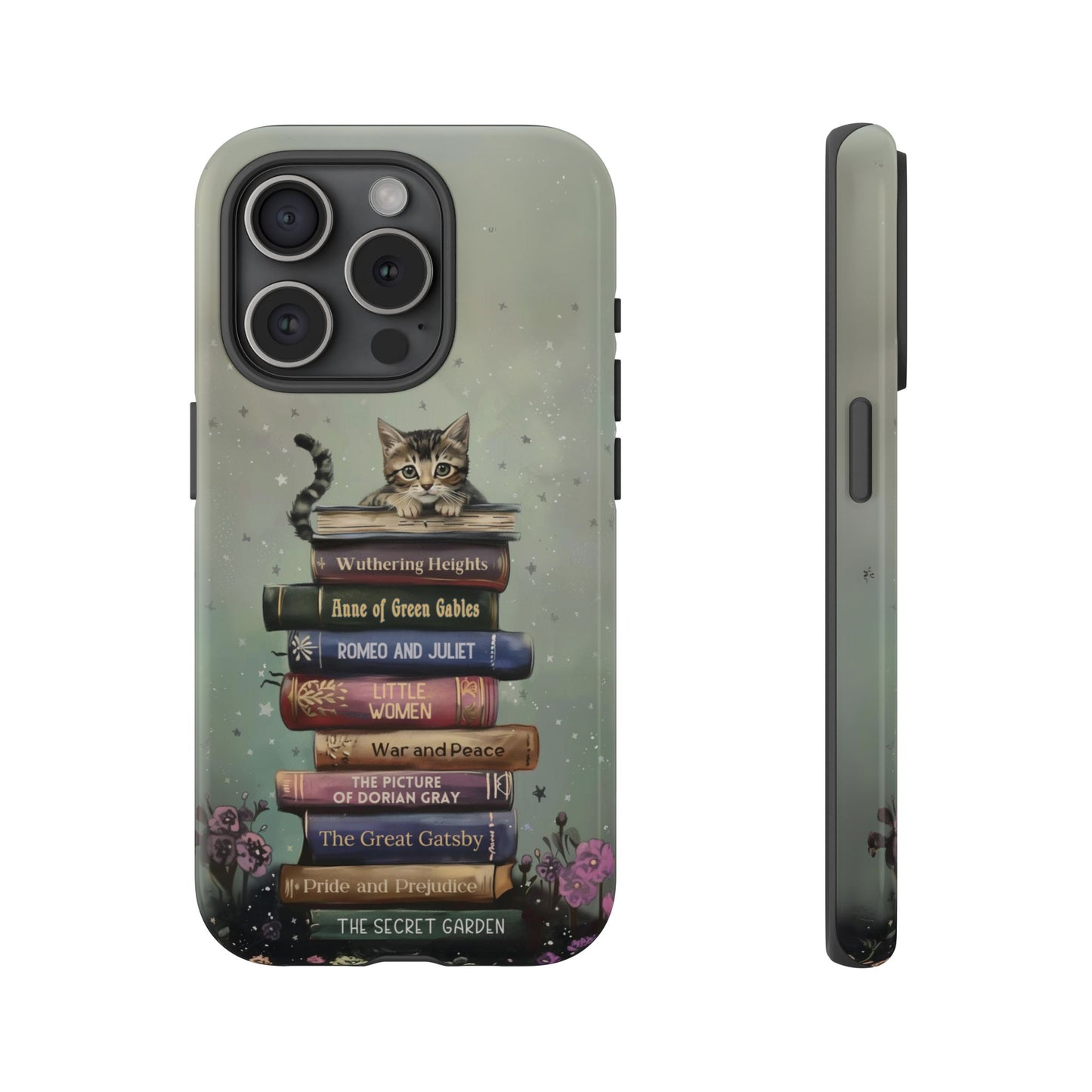 Kitten Chronicles - Personalized Favorite Book Phone Case with Custom Bookshelf