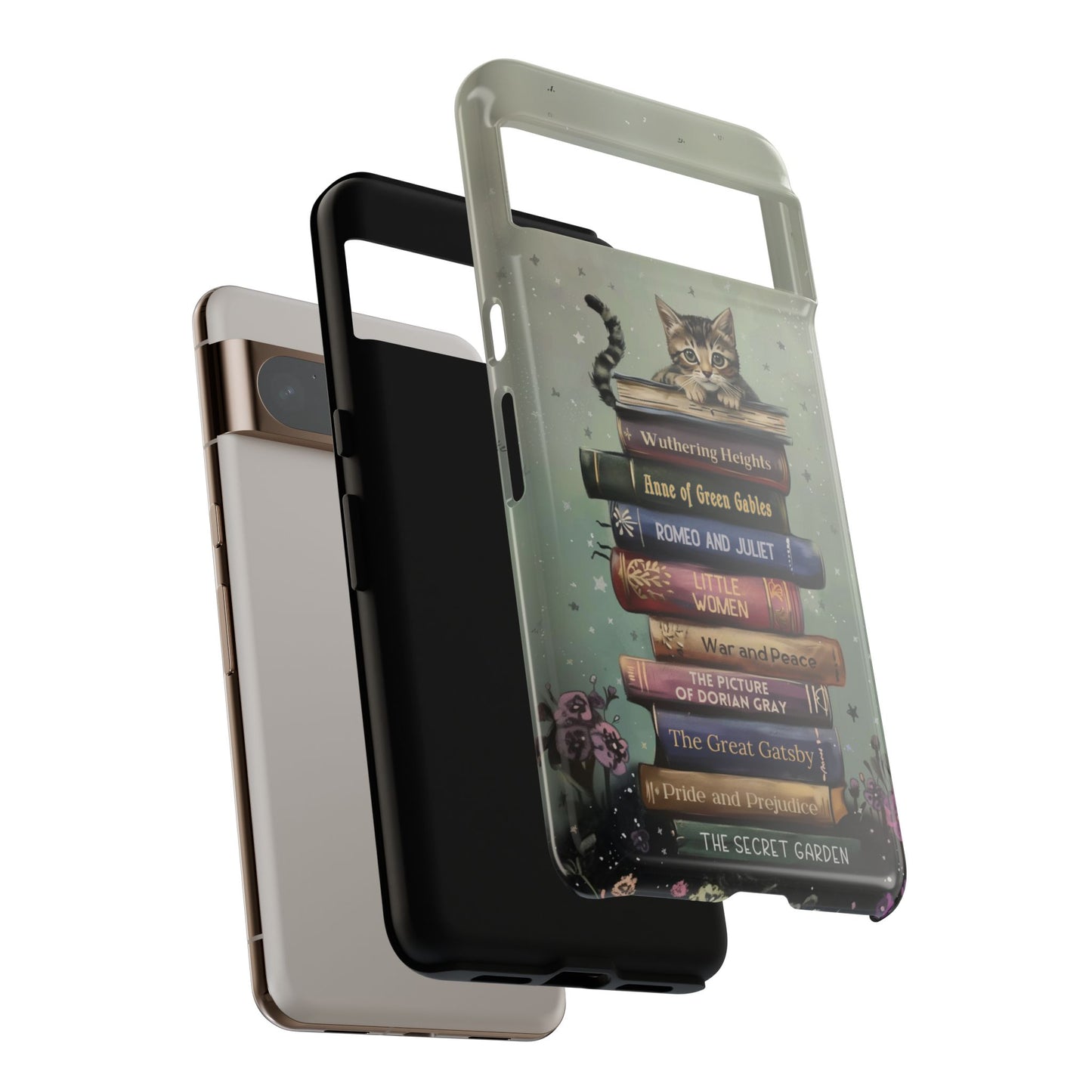 Kitten Chronicles - Personalized Favorite Book Phone Case with Custom Bookshelf